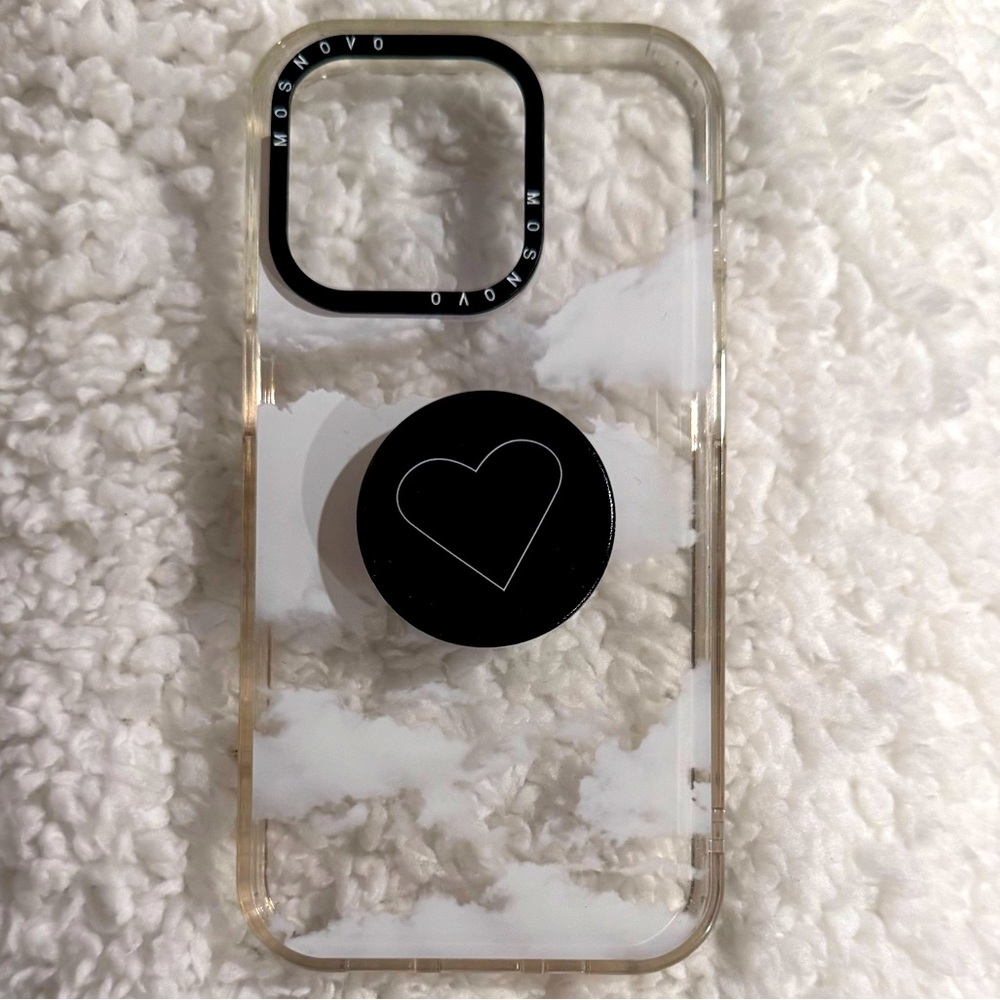 Mosnovo Iphone 14 Pro Case w Popsocket attached Not Magsafe